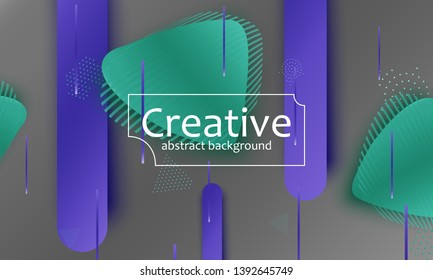 Fluid shapes composition. Wavy abstract cover design. Creative colorful wallpaper. Trendy gradient poster. Vector illustration.