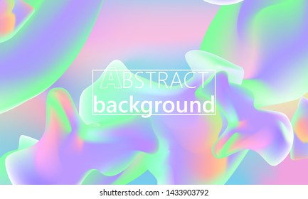 Fluid shapes composition. Wavy abstract cover design. Creative colorful wallpaper. Trendy gradient poster. Vector illustration.