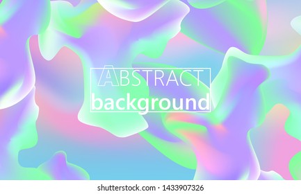 Fluid shapes composition. Wavy abstract cover design. Creative colorful wallpaper. Trendy gradient poster. Vector illustration.