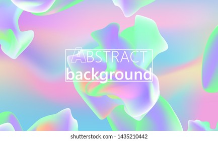 Fluid shapes composition. Wavy abstract cover design. Creative colorful wallpaper. Trendy gradient poster. Vector illustration.