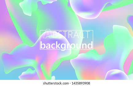 Fluid shapes composition. Wavy abstract cover design. Creative colorful wallpaper. Trendy gradient poster. Vector illustration.