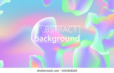 Fluid shapes composition. Wavy abstract cover design. Creative colorful wallpaper. Trendy gradient poster. Vector illustration.