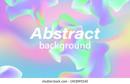 Fluid shapes composition. Wavy abstract cover design. Creative colorful wallpaper. Trendy gradient poster. Vector illustration.