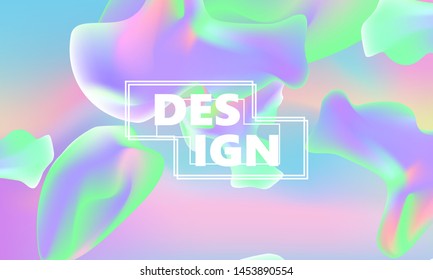 Fluid shapes composition. Wavy abstract cover design. Creative colorful wallpaper. Trendy gradient poster. Vector illustration.
