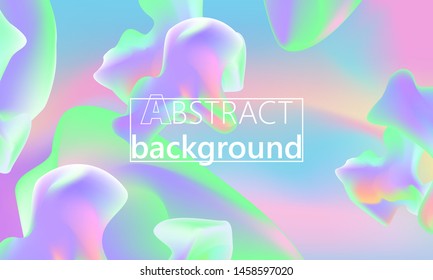 Fluid shapes composition. Wavy abstract cover design. Creative colorful wallpaper. Trendy gradient poster. Vector illustration.