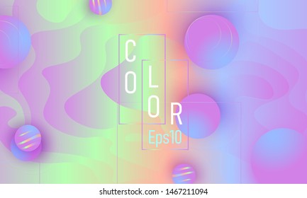 Fluid shapes composition. Wavy abstract cover design. Creative colorful wallpaper. Trendy gradient poster. Vector illustration. Abstract fluid shapes.