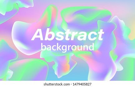 Fluid shapes composition. Wavy abstract cover design. Creative colorful wallpaper. Trendy gradient poster. Vector illustration.