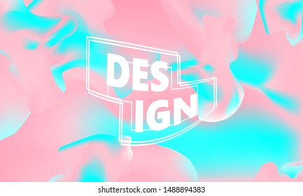 Fluid shapes composition. Wavy abstract cover design. Creative colorful wallpaper. Trendy gradient poster. Vector illustration.