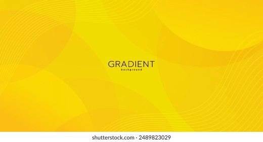 Flüssige Formen mit gelbem Hintergrund. Kreise abstraktes Muster. Dynamische Formen. Fit für Website, Banner, Bildschirmhintergründe, Broschüre, Plakate. Vektorgrafik Kreative Illustration für Poster, Web, Cover, Anzeige.