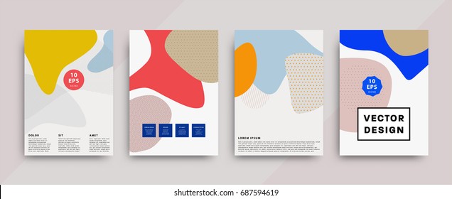 Fluid shapes covers | Geometric gradients trendy design