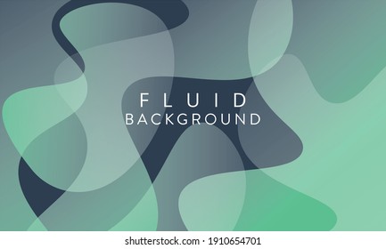 Fluid Shapes. Futuristic green Gradient. Minimal Pattern. Neon Wave Brochure. Abstract Poster. Green Minimal Concept.