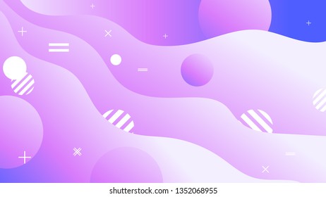 Fluid Shapes in geometric background Pink Abstract