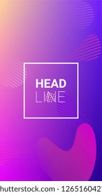 Fluid Shapes. Horizontal Orientation. Banner Design Composition. Modern Geometric Pattern. Fluid Shapes.