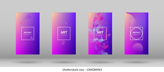 Fluid Shapes. Horizontal Orientation. Banner Design Composition. Modern Geometric Pattern. Fluid Shapes.