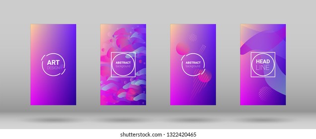 Fluid Shapes. Horizontal Orientation. Banner Design Composition. Modern Geometric Pattern. Fluid Shapes.