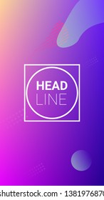 Fluid Shapes. Horizontal Orientation. Banner Design Composition. Modern Geometric Pattern. Fluid Shapes.