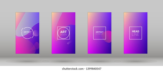 Fluid Shapes. Horizontal Orientation. Banner Design Composition. Modern Geometric Pattern. Fluid Shapes.