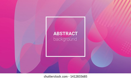 Fluid Shapes. Horizontal Orientation. Banner Design Composition. Modern Geometric Pattern. Fluid Shapes.