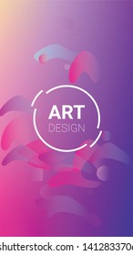 Fluid Shapes. Horizontal Orientation. Banner Design Composition. Modern Geometric Pattern. Fluid Shapes.