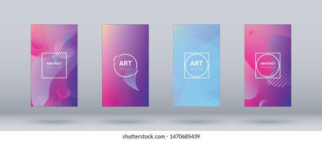 Fluid Shapes. Horizontal Orientation. Banner Design Composition. Modern Geometric Pattern. Fluid Shapes.