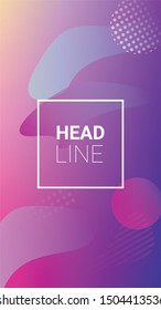 Fluid Shapes. Horizontal Orientation. Banner Design Composition. Modern Geometric Pattern. Fluid Shapes.