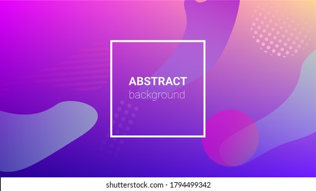 Fluid Shapes. Horizontal Orientation. Banner Design Composition. Modern Geometric Pattern. Fluid Shapes.