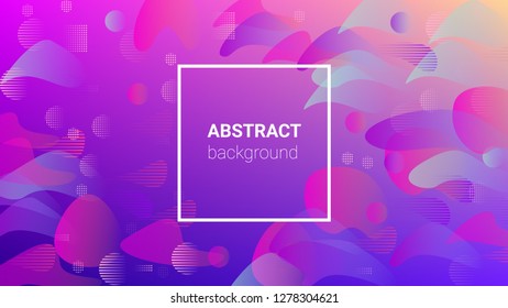Fluid Shapes. Horizontal Orientation. Modern Geometric Pattern. Banner Design Composition. Fluid Shapes.