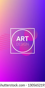 Fluid Shapes. Horizontal Orientation. Modern Geometric Pattern. Banner Design Composition. Fluid Shapes.