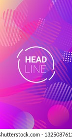 Fluid Shapes. Horizontal Orientation. Modern Geometric Pattern. Banner Design Composition. Fluid Shapes.