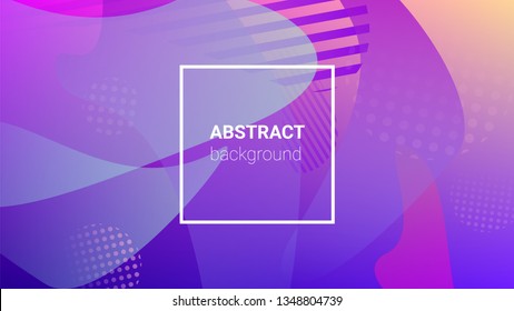 Fluid Shapes. Horizontal Orientation. Modern Geometric Pattern. Banner Design Composition. Fluid Shapes.