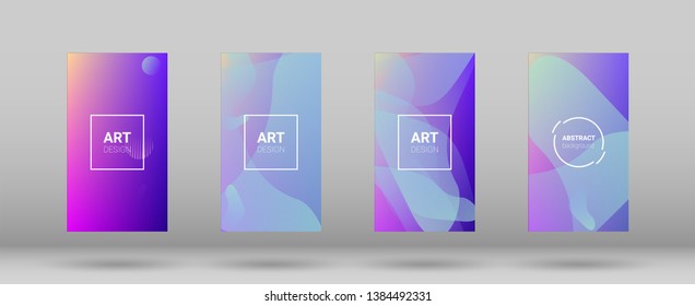 Fluid Shapes. Horizontal Orientation. Modern Geometric Pattern. Banner Design Composition. Fluid Shapes.