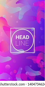 Fluid Shapes. Horizontal Orientation. Modern Geometric Pattern. Banner Design Composition. Fluid Shapes.