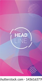 Fluid Shapes. Horizontal Orientation. Modern Geometric Pattern. Banner Design Composition. Fluid Shapes.