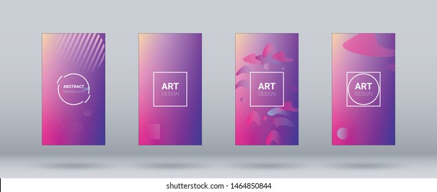 Fluid Shapes. Horizontal Orientation. Modern Geometric Pattern. Banner Design Composition. Fluid Shapes.