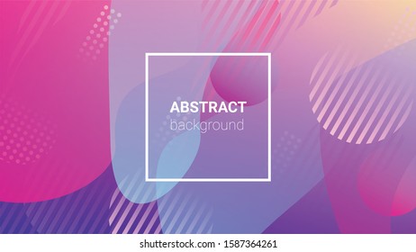 Fluid Shapes. Horizontal Orientation. Modern Geometric Pattern. Banner Design Composition. Fluid Shapes.