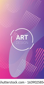 Fluid Shapes. Horizontal Orientation. Modern Geometric Pattern. Banner Design Composition. Fluid Shapes.