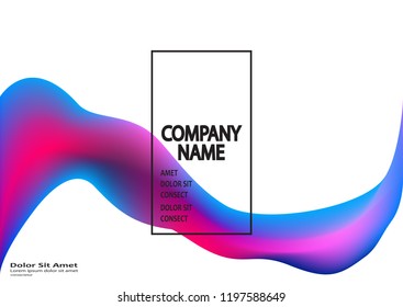 Fluid shapes isolated on white background. Wavy liquid elements. Bright abstract backdrop concept. Trendy gradient waves design template vector Poster Layout Magazine Flyer Banner Brochure Product