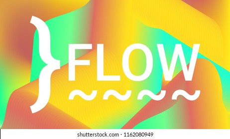 Fluid shapes. Liquid mint, orange, yellow neon background. Organic fluid colors pattern. Beauty cosmetic template. Modern colorful artistic texture. Gradient shapes. 	