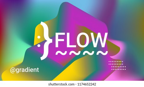 Fluid shapes. Liquid neon background. Organic fluid colors pattern. Beauty cosmetic template. Modern colorful artistic texture. Fashion art. Gradient shapes composition. Minimal geometric background