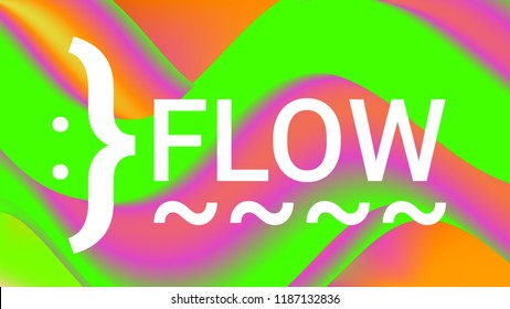 Fluid shapes. Liquid neon background. Organic fluid colors pattern. Beauty cosmetic template. Modern colorful artistic texture. Fashion art. Gradient shapes composition. Minimal geometric background