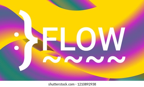 Fluid shapes. Liquid neon background. Organic fluid colors pattern. Beauty cosmetic template. Modern colorful artistic texture. Fashion art. Gradient shapes composition. Minimal geometric background