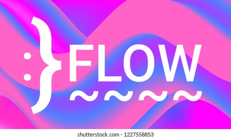 Fluid shapes. Liquid neon background. Organic fluid colors pattern. Beauty cosmetic template. Modern colorful artistic texture. Fashion art. Gradient shapes composition. Minimal geometric background