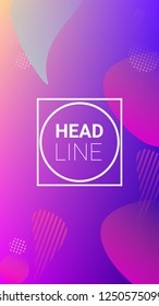Fluid Shapes. Modern Geometric Pattern. Banner Design Composition. Horizontal Orientation. Fluid Shapes.