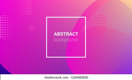 Fluid Shapes. Modern Geometric Pattern. Banner Design Composition. Horizontal Orientation. Fluid Shapes.