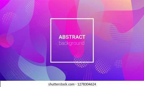 Fluid Shapes. Modern Geometric Pattern. Horizontal Orientation. Banner Design Composition. Fluid Shapes.
