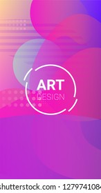 Fluid Shapes. Modern Geometric Pattern. Banner Design Composition. Horizontal Orientation. Fluid Shapes.