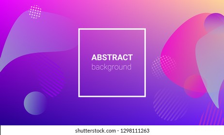 Fluid Shapes. Modern Geometric Pattern. Horizontal Orientation. Banner Design Composition. Fluid Shapes.