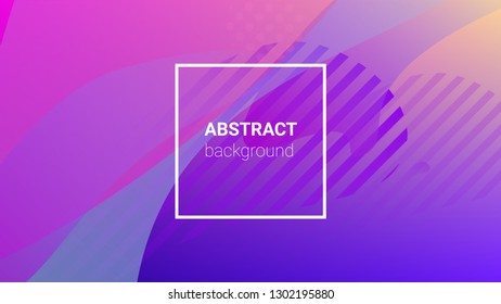 Fluid Shapes. Modern Geometric Pattern. Horizontal Orientation. Banner Design Composition. Fluid Shapes.