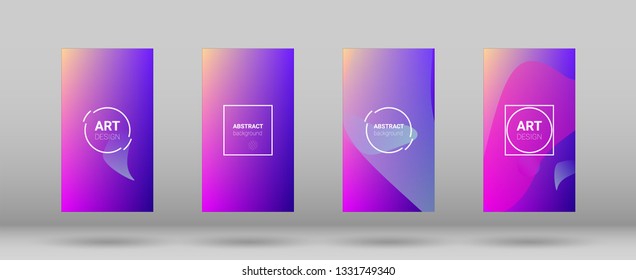 Fluid Shapes. Modern Geometric Pattern. Banner Design Composition. Horizontal Orientation. Fluid Shapes.