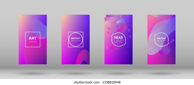 Fluid Shapes. Modern Geometric Pattern. Banner Design Composition. Horizontal Orientation. Fluid Shapes.